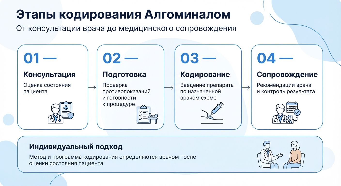 Кодирование препаратом «Алгоминал» в Краснознаменске инфографика